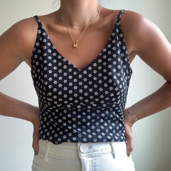 Vintage Tops - VINTAGE JACOB FLORAL TANK